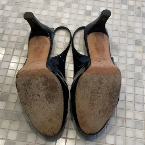 Stuart Weitzman Patent Leather Platform Slingback - Picture 4 of 7